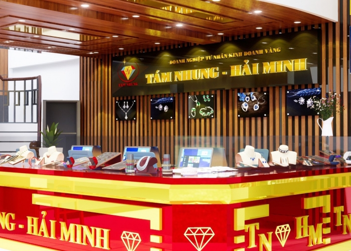 Thiết kế tiệm vàng Tám Nhung